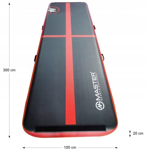 AirTrack Dmuchana Mata Gimnastyczna MASTER 300 x 100 x 20 cm Black-Red AirTrack Dmuchana Mata Gimnastyczna MASTER 300 x 100 x 20 cm Black-Red