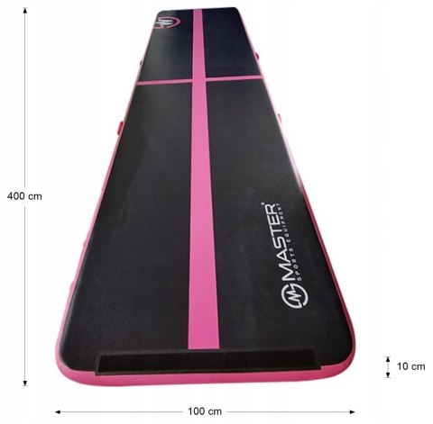 AirTrack Dmuchana Mata Gimnastyczna MASTER 400 x 100 x 10 cm Black-Pink AirTrack Dmuchana Mata Gimnastyczna MASTER 400 x 100 x 10 cm Black-Pink