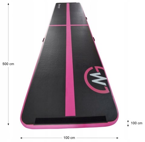 AirTrack Dmuchana Mata Gimnastyczna MASTER 500 x 100 x 10 cm Black-Pink AirTrack Dmuchana Mata Gimnastyczna MASTER 500 x 100 x 10 cm Black-Pink