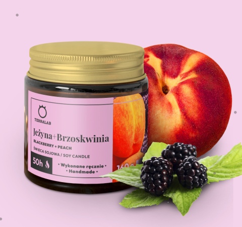 Świeca sojowa Jeżyna+Brzoskwinia 50h 160 g Świeca sojowa Jeżyna+Brzoskwinia 50h 160 g