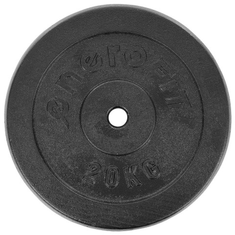 OBCIĄŻENIE ŻELIWNE CZARNE 20 KG ENERO FIT fi26,5