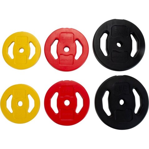 Sztanga składana kompozytowa 20kg 130cm Pure 2 Improve kolorowe talerze