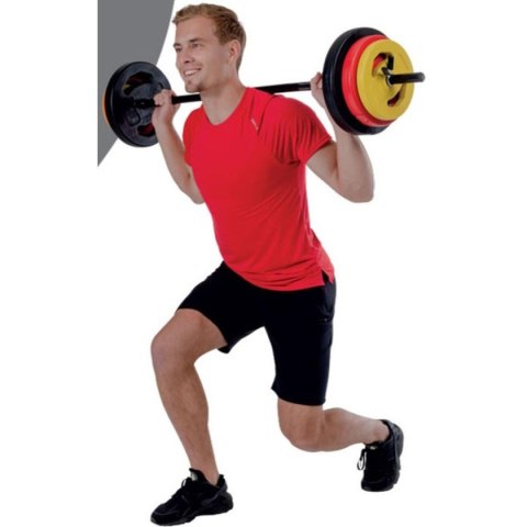 Sztanga składana kompozytowa 20kg 130cm Pure 2 Improve kolorowe talerze