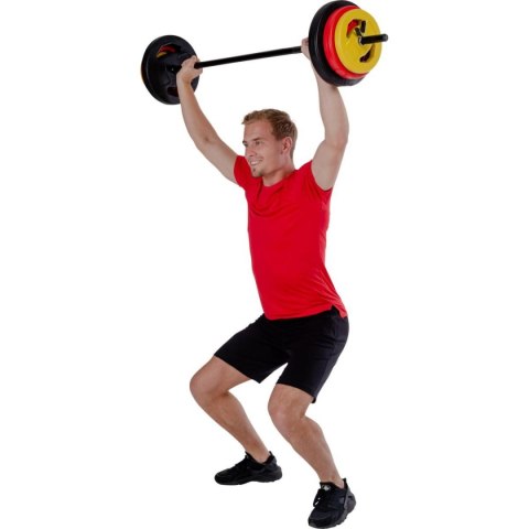 Sztanga składana kompozytowa 20kg 130cm Pure 2 Improve kolorowe talerze