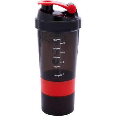 BIDON FITNESS SHAKER 500ML GREY RED PURE 2 IMPROVE