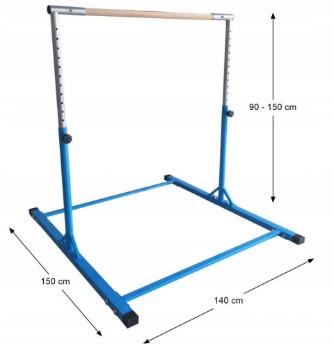 Drążek Gimnastyczny Wolnostojący 150 cm Niebieski Drążek Gimnastyczny Wolnostojący 150 cm Niebieski