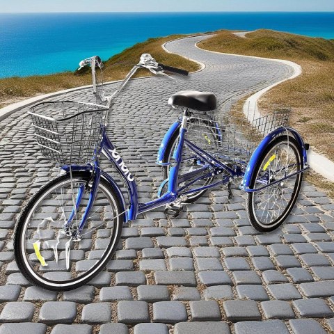 ROWER 3-KOŁOWY 24 GRANATOWY SHIMANO -7 BIEGOWY OBNIŻONA RAMA 1060965 ROWER 3-KOŁOWY 24 GRANATOWY SHIMANO -7 BIEGOWY OBNIŻONA RAMA 1060965