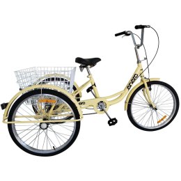 ROWER 3-KOŁOWY 24 WANILIOWY SHIMANO 6-biegowy