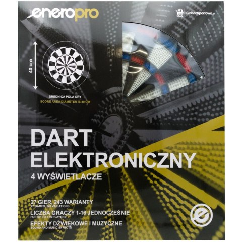DART ELEKTRONICZNY Z ZASILACZEM I 4 LICZNIKAMI DELUXE 56.5 CM ENERO PRO DART ELEKTRONICZNY Z ZASILACZEM I 4 LICZNIKAMI DELUXE 56.5 CM ENERO PRO