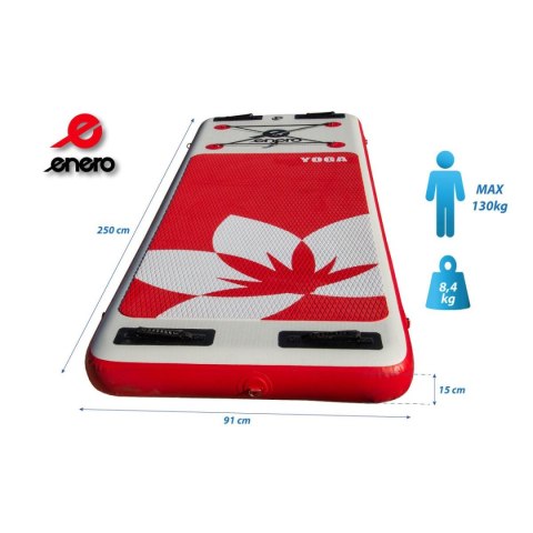 ZESTAW - DESKA SUP YOGA 130KG DMUCHANA ENERO 250x91x15CM ZESTAW - DESKA SUP YOGA 130KG DMUCHANA ENERO 250x91x15CM