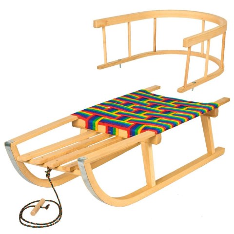 SANKI DREWNIANE NINA Z OPARCIEM SIEDZISKO PARCIANE SANKI DREWNIANE NINA Z OPARCIEM SIEDZISKO PARCIANE