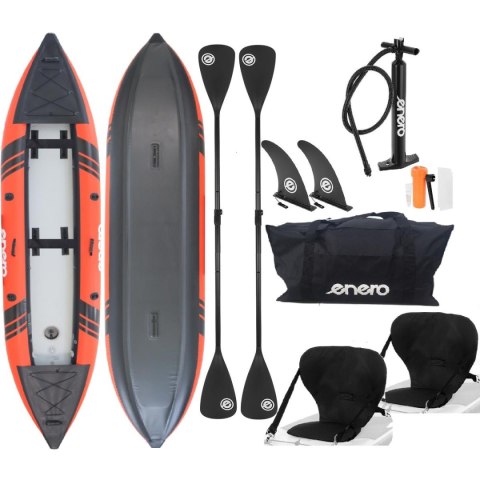 KAJAK 2-OSOBOWY SET 385x96x42CM LAMINOWANY PVC 200KG ENERO KAJAK 2-OSOBOWY SET 385x96x42CM LAMINOWANY PVC 200KG ENERO