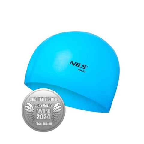 NQC JEDNOKOLOROWY BL02 NIEBIESKI CZEPEK SILIKONOWY NILS AQUA NQC JEDNOKOLOROWY BL02 NIEBIESKI CZEPEK SILIKONOWY NILS AQUA