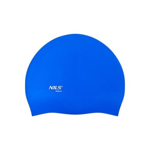 NQC JEDNOKOLOROWY NIEBIESKI CZEPEK SILIKONOWY DOTS NILS AQUA NQC JEDNOKOLOROWY NIEBIESKI CZEPEK SILIKONOWY DOTS NILS AQUA