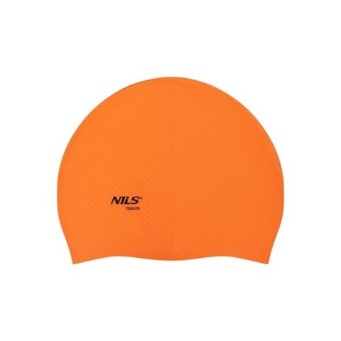 NQC JEDNOKOLOROWY POMARAŃCZOWY CZEPEK SILIKONOWY DOTS NILS AQUA NQC JEDNOKOLOROWY POMARAŃCZOWY CZEPEK SILIKONOWY DOTS NILS AQUA