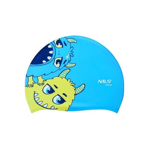 NQC MONSTER NIEBIESKI DZIECIĘCY CZEPEK SILIKONOWY NILS AQUA NQC MONSTER NIEBIESKI DZIECIĘCY CZEPEK SILIKONOWY NILS AQUA