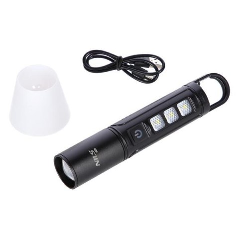 NC0003 Latarka LED 800 lm NILS CAMP USB IPX4 teleskopowa klosz NC0003 Latarka LED 800 lm NILS CAMP USB IPX4 teleskopowa klosz