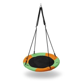 Huśtawka Bocianie Gniazdo NB5003 Pomarańczowo-Zielona Śr. 90 cm NILS