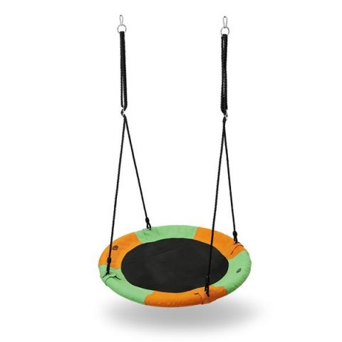 Huśtawka Bocianie Gniazdo NB5003 Pomarańczowo-Zielona Śr. 90 cm NILS Huśtawka Bocianie Gniazdo NB5003 Pomarańczowo-Zielona Śr. 90 cm NILS