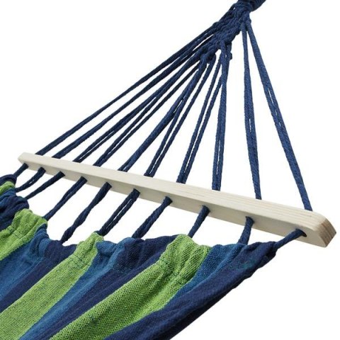 NC9001 NIEBIESKI HAMAK Z DREWNIANĄ BELKĄ 70CM I METALOWYM UCHWYTEM NILS CAMP NC9001 NIEBIESKI HAMAK Z DREWNIANĄ BELKĄ 70CM I METALOWYM UCHWYTEM NILS CAMP