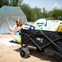Wózek turystyczny NC1608 czarny 160L NILS CAMP - funkcjonalność i wygoda