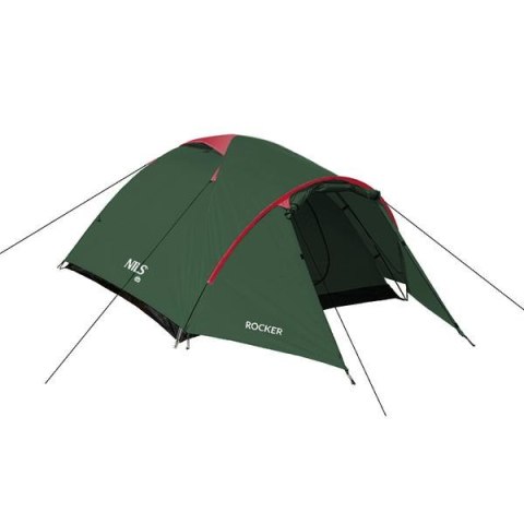 Namiot Kempingowy Nils Camp NC6013 ROCKER Zielono - Czerwony dla 3 Osób Namiot Kempingowy Nils Camp NC6013 ROCKER Zielono - Czerwony dla 3 Osób