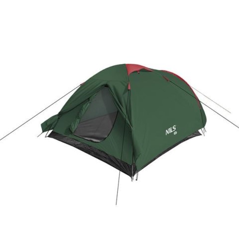 Namiot Kempingowy Nils Camp NC6013 ROCKER Zielono - Czerwony dla 3 Osób Namiot Kempingowy Nils Camp NC6013 ROCKER Zielono - Czerwony dla 3 Osób