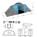 Namiot Kempingowy Nils Camp NC6431 Highland IV 4-osobowy Niebiesko-Szary