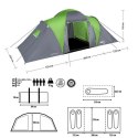 Namiot Kempingowy Nils Camp Highland IV 4-osobowy Zielono-Szary Wodoodporny