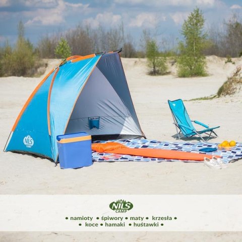 Namiot Plażowy NC8030 260x120x120 cm Niebieski NILS - Komfort i Ochrona Namiot Plażowy NC8030 260x120x120 cm Niebieski NILS - Komfort i Ochrona