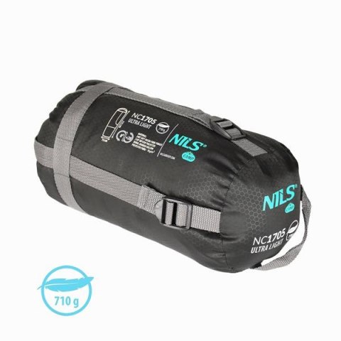 NC1705 Śpiwór Ultra Light 215×75 cm NILS CAMP czarno-miętowy 0–5 °C NC1705 Śpiwór Ultra Light 215×75 cm NILS CAMP czarno-miętowy 0–5 °C