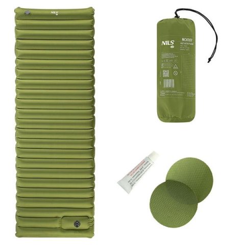Mata Turystyczna NC4101 Zielona z Wbudowaną Pompką NILS CAMP 10cm Mata Turystyczna NC4101 Zielona z Wbudowaną Pompką NILS CAMP 10cm