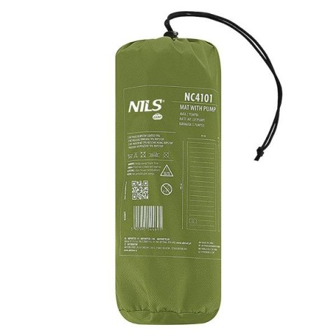 Mata Turystyczna NC4101 Zielona z Wbudowaną Pompką NILS CAMP 10cm Mata Turystyczna NC4101 Zielona z Wbudowaną Pompką NILS CAMP 10cm
