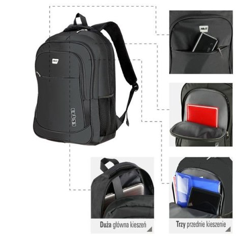 CBC7097 CZARNY URBAN PLECAK NILS CBC7097 CZARNY URBAN PLECAK NILS