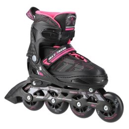 NA11002 CZARNO/RÓŻOWE ROZM. L (39-42) ŁYŻWOROLKI NILS EXTREME
