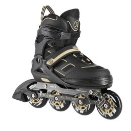 Łyżworolki Nils Extreme CZARNO-BEŻOWE Rozm. L (39-42) - Komfort i Styl!