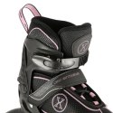 NA11008 CZARNO-RÓŻOWY ROZM. M (35-38) ŁYŻWOROLKI NILS EXTREME