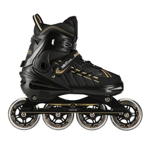 NA1128 CZARNO-ZŁOTE ROZM. XL(43-45) ŁYŻWOROLKI NILS EXTREME NA1128 CZARNO-ZŁOTE ROZM. XL(43-45) ŁYŻWOROLKI NILS EXTREME