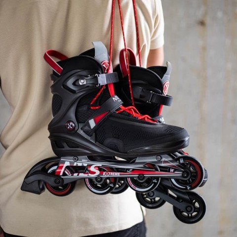 NA14124 ŁYŻWOROLKI NILS EXTREME CZARNE ROZM. 41 - stabilne, wysokie, mocne NA14124 ŁYŻWOROLKI NILS EXTREME CZARNE ROZM. 41 - stabilne, wysokie, mocne