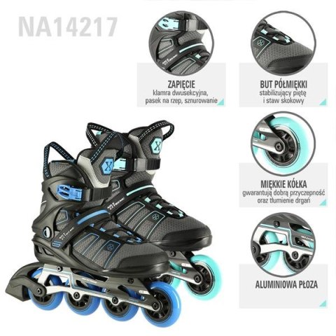 NA14217 CZARNO-NIEBIESKI ROZM. 38 ŁYŻWOROLKI NILS EXTREME NA14217 CZARNO-NIEBIESKI ROZM. 38 ŁYŻWOROLKI NILS EXTREME