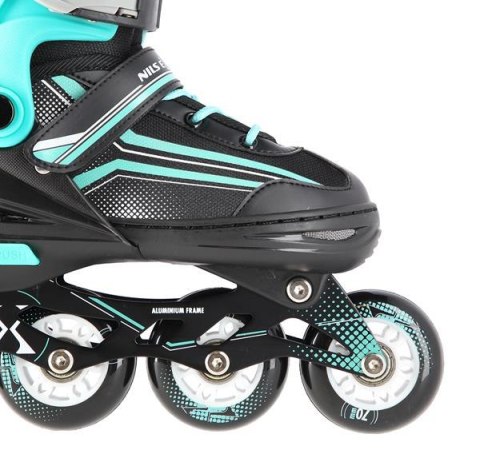 Nh18190 2W1 Czarno-Niebieski Rozm.L(39-43) Łyżworolki Z Wym. Pł. Hokejową Nils Extreme