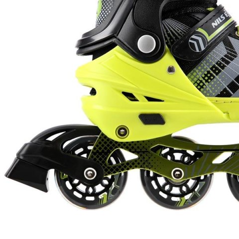 Nh18192 4W1 Czarno-Zielony Rozm.M(34-38) Łyżworolki Z Wym. Pł. Hokejową Nils Extreme