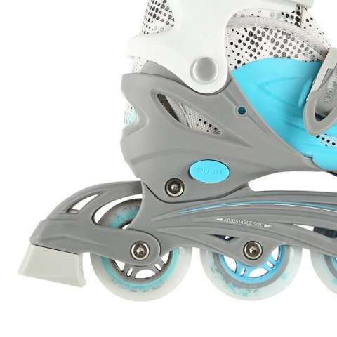 Nh18331 4W1 Niebieski Rozm.M(35-38) Łyżworolki Z Wym. Płozą Hokejową Nils Extreme