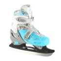 Nh18331 4W1 Niebieski Rozm.M(35-38) Łyżworolki Z Wym. Płozą Hokejową Nils Extreme