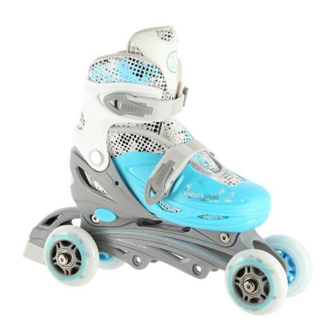 Nh18331 4W1 Niebieski Rozm.M(35-38) Łyżworolki Z Wym. Płozą Hokejową Nils Extreme