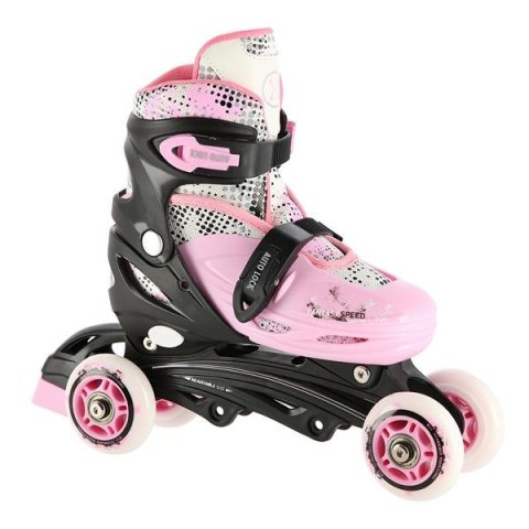 Nh18331 4W1 Różowy Rozm.S(31-34) Łyżworolki Z Wym. Płozą Hokejową Nils Extreme