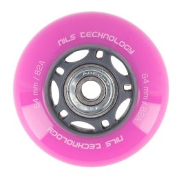 PU 64x24 82A (4szt.) RÓŻOWE + ABEC-7 (8szt.) ZESTAW NILS EXTREME