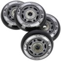 PU 64x24 82A CZARNE (4 szt.) + ABEC-9 (8 szt.) ZESTAW NILS EXTREME
