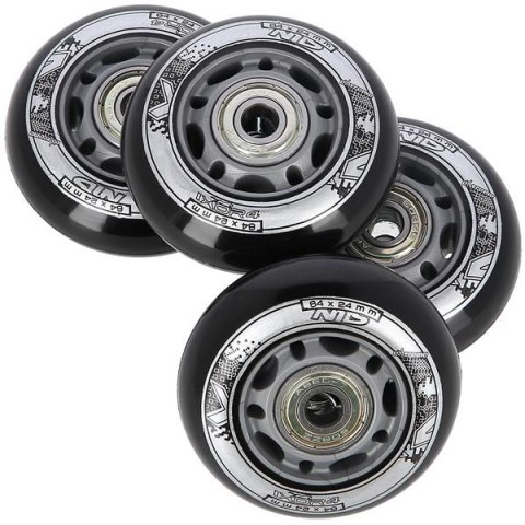 PU 64x24 82A CZARNE (4 szt.) + ABEC-9 (8 szt.) ZESTAW NILS EXTREME PU 64x24 82A CZARNE (4 szt.) + ABEC-9 (8 szt.) ZESTAW NILS EXTREME