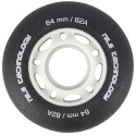 PU 64x24 82A CZARNE MATOWE KÓŁKA (4 szt.) NILS EXTREME